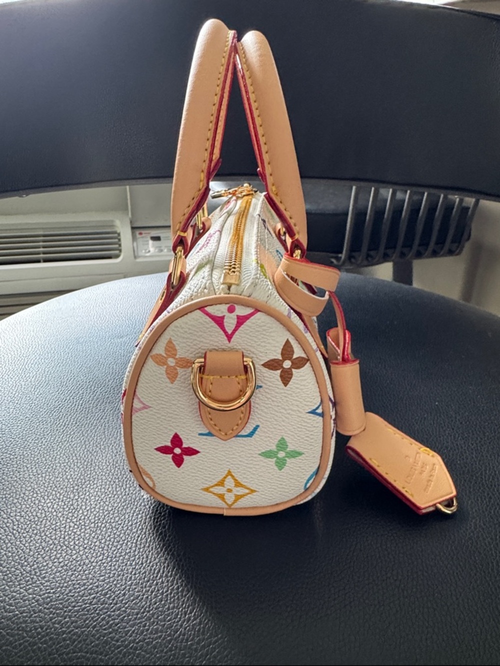 White Multicolor Mini Satchel Handbag with Crossbody Strap (NWT) - Picture 4 of 12